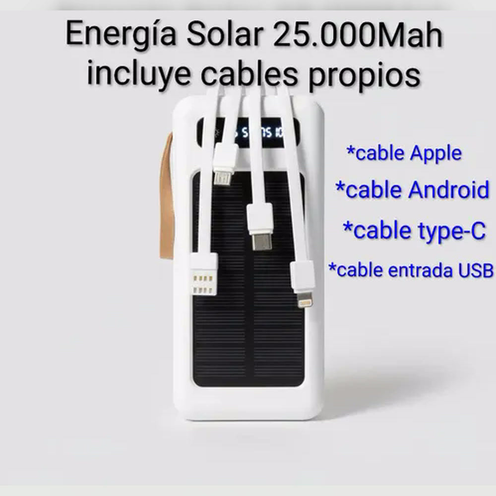 Power Bank Solar 25.000mah Todo Terreno
