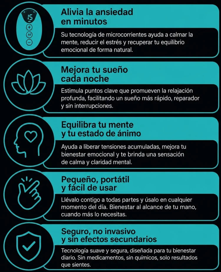 Dispositivo Neurocontrol - No desejes que LA ANSIEDAD te cueste tu descanso
