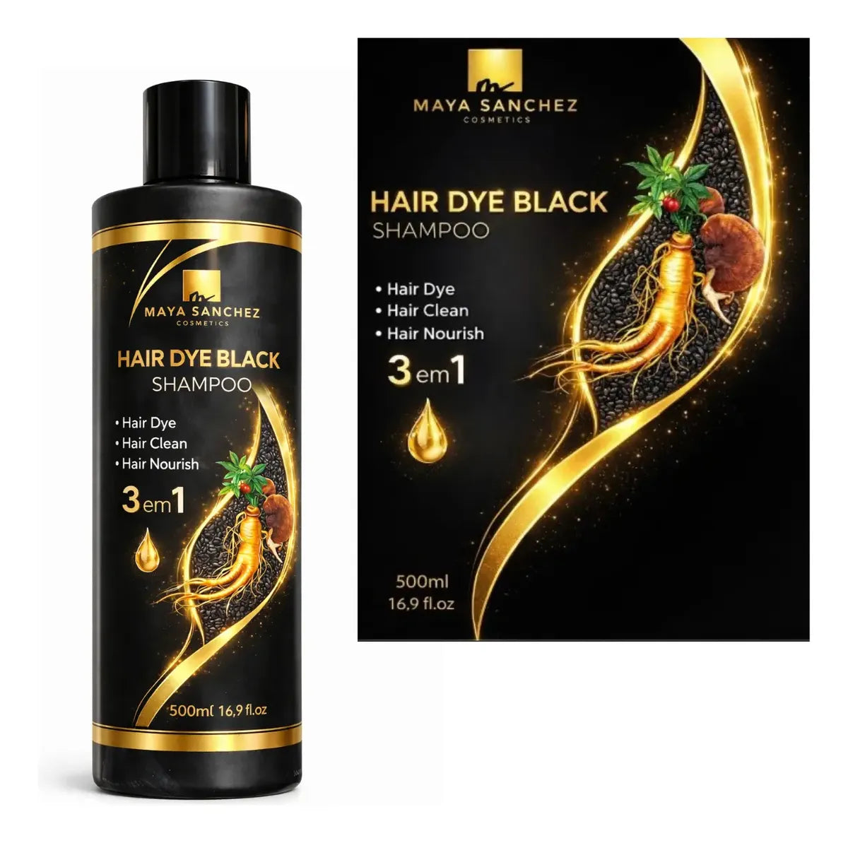 COMPRA 1 LLÉVATE 3 - KIT HAIR DYE 500ml - Limpia, Alisa y Colorea el Cabello