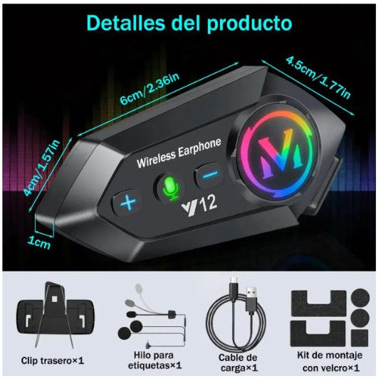 Intercomunicador v10 Bluetooth para tus rutas diarias