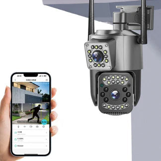 Detección Inteligente y Alertas Sonoras - CAMARA IP ALARMA DOBLE LENTE CON APP PARA TELÉFONO (Cópia)