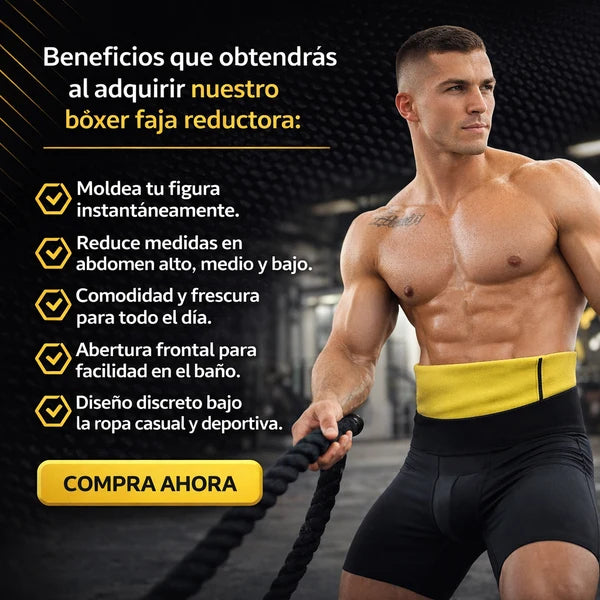 Boxer Faja Neopreno: Reduce Cintura y Quema Calorías Al Instante