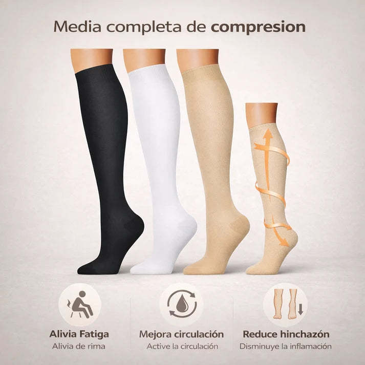 MEDIAS DE COMPRESION - LA SEGUNDA UNIDAD POR SOLO + $34.000