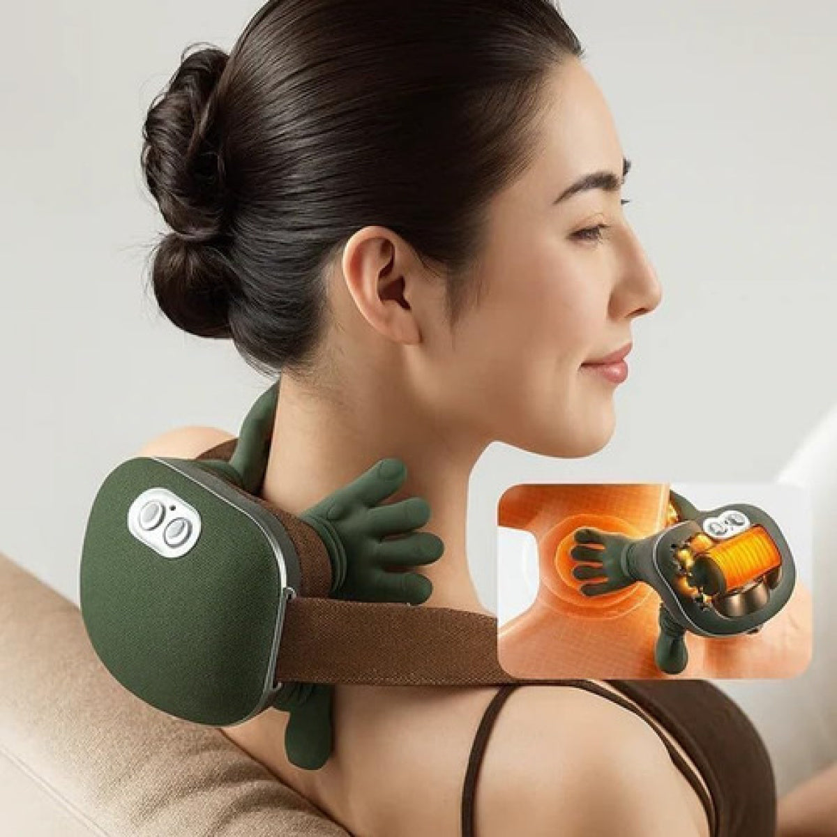 Masajeador multifuncional para cuello y hombros, con 3 niveles de intensidad - ¡EL ÚNICO CON CALENTAMIENTO!