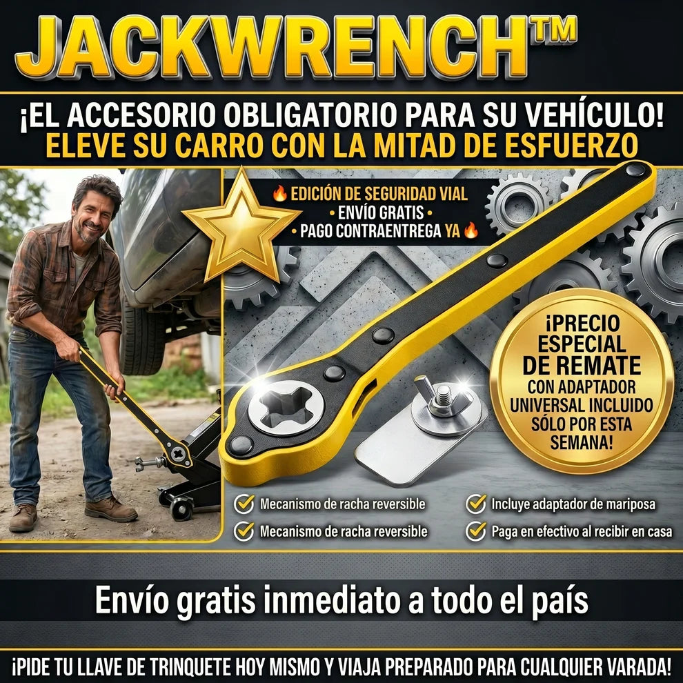JackWrench™ Herramienta De Mango De Llave De Trinquete - LA SEGUNDA UNIDAD POR SOLO + $49.000