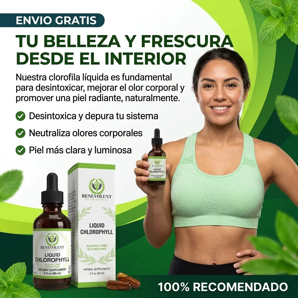 Clorofila Líquida Benevolent Nourishment® Detox y Control de Olor