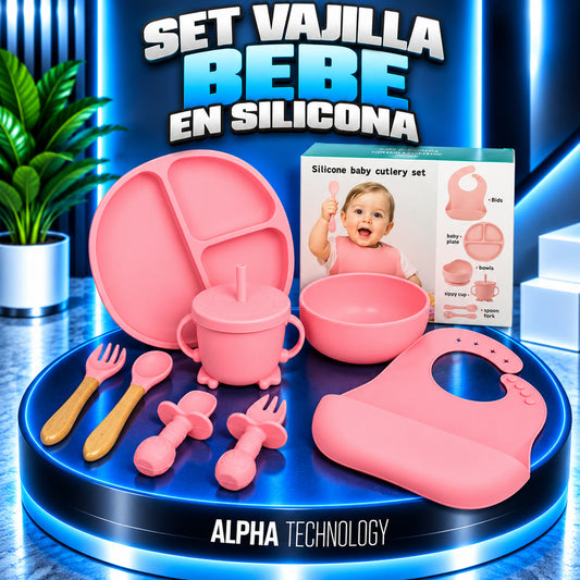 Set Vajilla Bebe En Silicona