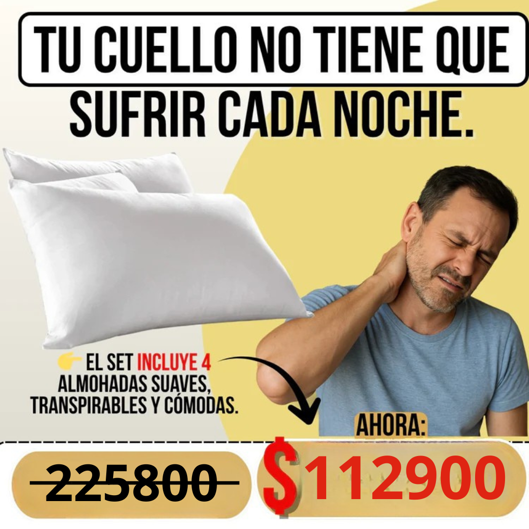 SUPER PROMOCIÓN POR TIEMPO LIMITADO 50% OFF - x4 almohadas siliconada
