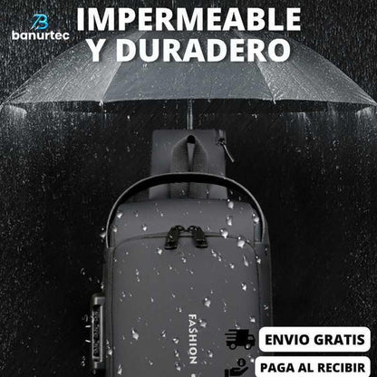 BOLSO IMPERMEABLE DE HOMBRO ANTIRROBO - SOLO HOY 50 % OFF