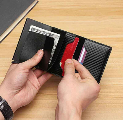 SUPER PROMO SOLO HOY 30% OFF - Billetera En Fibra De Carbono Inteligente Tarjetero Antirobo