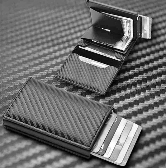 SUPER PROMO SOLO HOY 30% OFF - Billetera En Fibra De Carbono Inteligente Tarjetero Antirobo