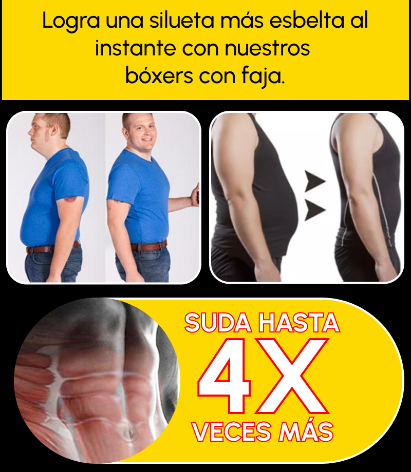 Boxer Faja Neopreno: Reduce Cintura y Quema Calorías Al Instante