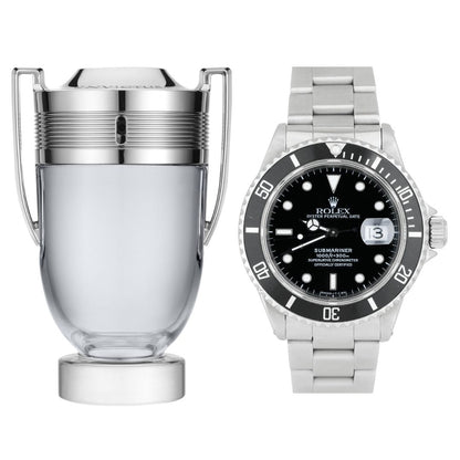 QUEMA DE EXISTENCIAS - Reloj Rolex Submariner de alta gama + perfume INVICTUS de REGALO