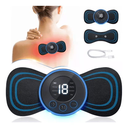 COMPRE 1 Y LLEVE 2: Mini Masajeador de Pulso Eléctrico para Cuello Cervical, Espalda y Hombros