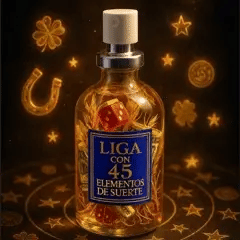 ATRAE LA RIQUEZA Y LA FORTUNA - Perfume Liga 45 Elementos de Suerte ¡ÚLTIMAS UNIDADES EN STOCK!