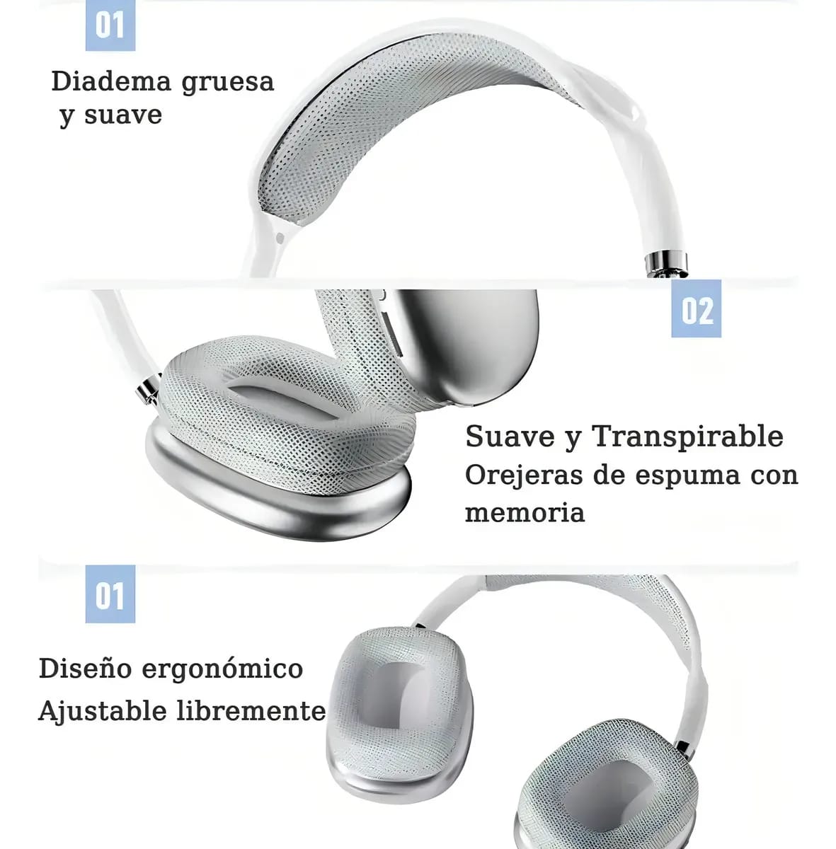 ¡ESCUCHA TU MÚSICA SIN INTERRUPCIONES Y SIN CABLES! AURICULARES  DIADEMA P9 PRO MAX - 50% OFF