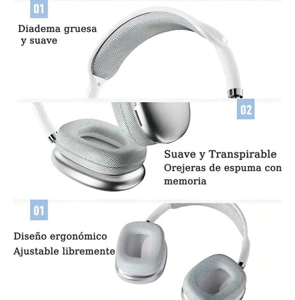 ¡ESCUCHA TU MÚSICA SIN INTERRUPCIONES Y SIN CABLES! AURICULARES  DIADEMA P9 PRO MAX - 50% OFF