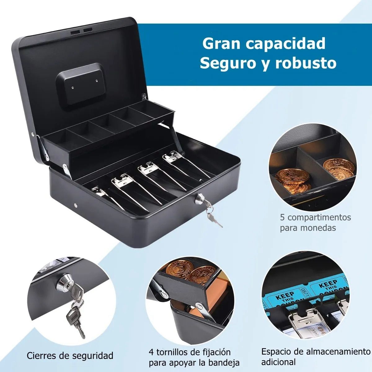 CAJA ORGANIZADORA DE DINERO - SEGURIDAD QUE TE DA TRANQUILIDAD