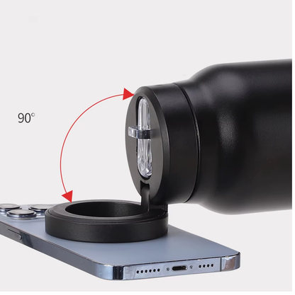 Termo con Soporte Magnético para Celular - Rotación 360° e inclinación 90°
