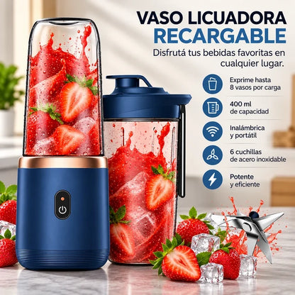 Vaso Licuadora Portatil Doble Vaso - Batidos frescos donde estés