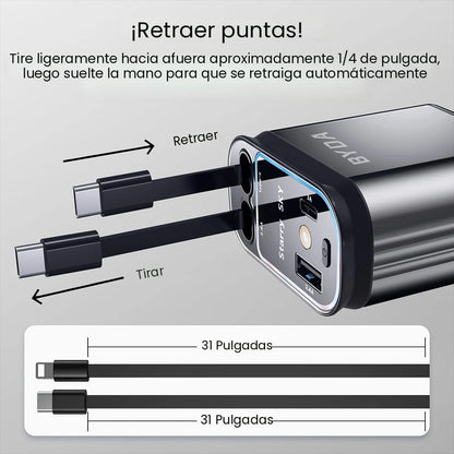 Cargador 4 en 1 con Carga Ultrarrápida de 120W y Proyector Estelar