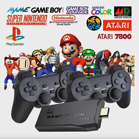 Consola Game Stick® ¡Más de 10.000 juegos retro en tu bolsillo!  - ÚLTIMO DIA CON 2 CONTROL DE REGALO