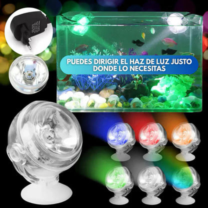 Foco LED RGB sumergible para acuario