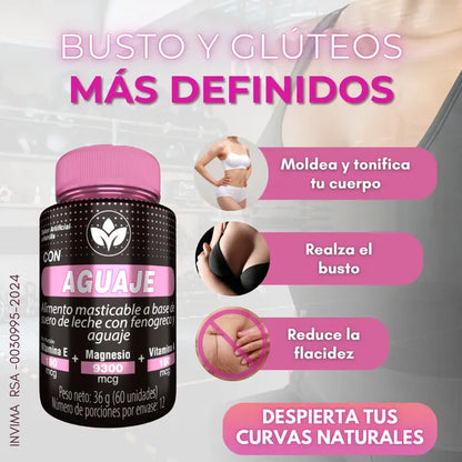 Aguaje Con Fenogreco, Magnesio Y Vitamina E - ¡LA SEGUNDA UNIDAD POR SOLO + $54.000