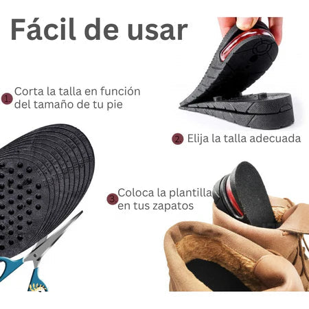 Plantilla Unisex ULTRA COMFORT™ + 3 Niveles Aumento Estatura "GANAS 9 CM"