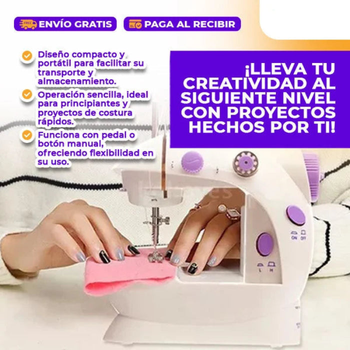 Máquina De Coser Portátil Con Pedal - Dos Velocidades Y Luz Integrada - LA SEGUNDA UNIDAD POR SOLO + $59.000