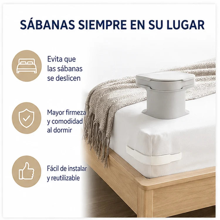 Sujetador De Sabanas X4 - ¡Despídete de las sábanas desordenadas cada mañana!