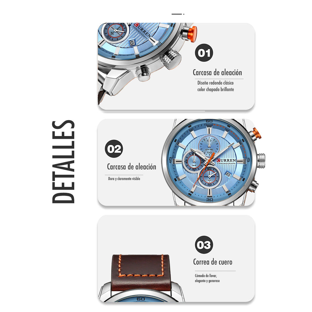 Reloj Curren 8291 Cuero