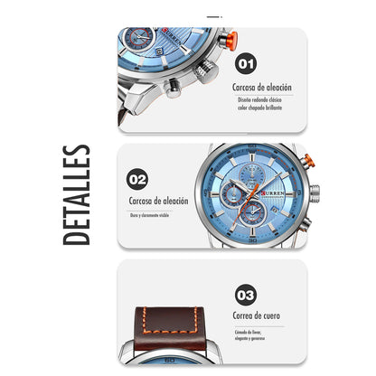 Reloj Curren 8291 Cuero
