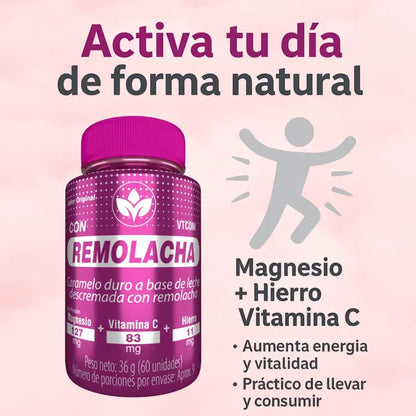 Remolacha con Magnesio y Vitamina C - Energía Natural y Rendimiento Físico