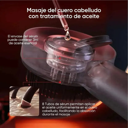 LANZAMIENTO - Cepillo Masajeador Capilar Lazer  - FOTOTERAPIA LED ROJA + MICROCORRIENTE PARA CRECIMIENTO CAPILAR