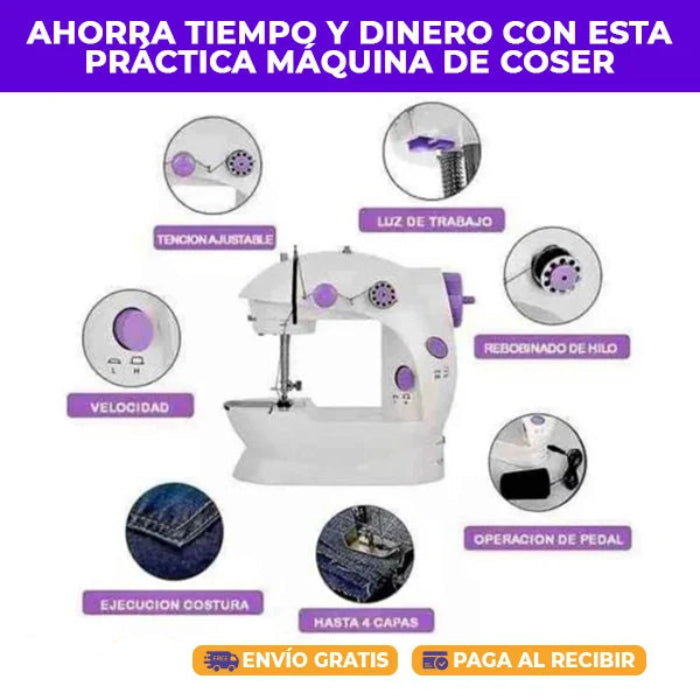 Máquina De Coser Portátil Con Pedal - Dos Velocidades Y Luz Integrada - LA SEGUNDA UNIDAD POR SOLO + $59.000