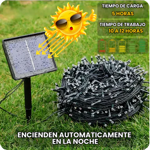 Luces Navideñas Solares 🎇 – Decoran y Ahorran tu Hogar – Ilumina sin Preocuparte del Consumo - SOLO HOY 50% OFF