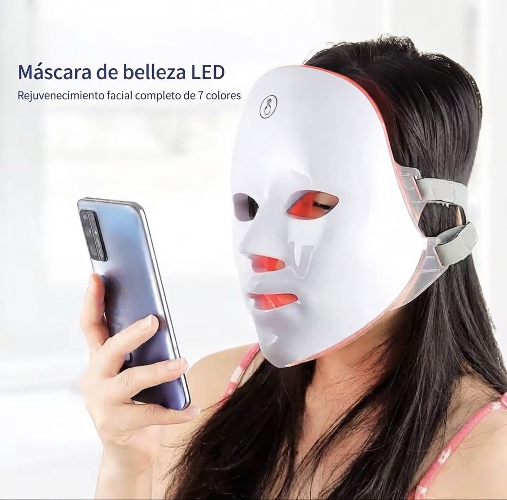MÁSCARA FACIAL TERAPÉUTICA LED - MULTIESPECTRO DE FOTOTERAPIA AVANZADA