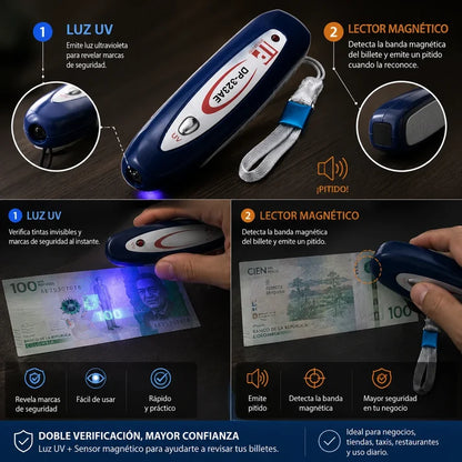 Detector de Billetes Falsos Portátil - HOY LA SEGUNDA UNIDAD POR SOLO + $39.000