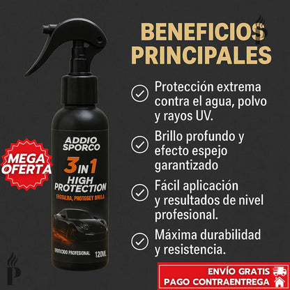 Compra 1 llévate 2 - Spray CarNano 3 en 1 - BRILLO Y PROTECCIÓN SIN LAVADOS POR 6 MESES