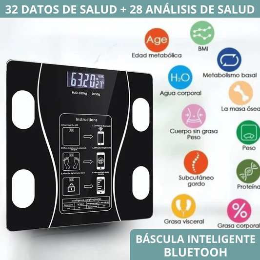 Controlá tu peso y salud desde el celular - BÁSCULA INTELIGENTE BLUETOOH