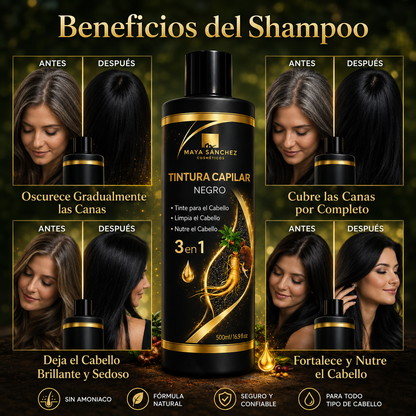COMPRA 1 LLÉVATE 3 -  KIT HAIR DYE 500ml -  Limpia, Alisa y Colorea el Cabello
