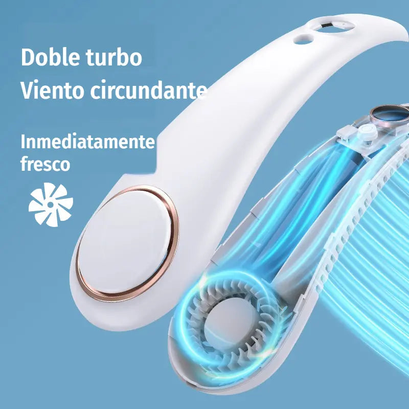 Ventilador de cuello portátil – Mini ventilador USB recargable para llevar