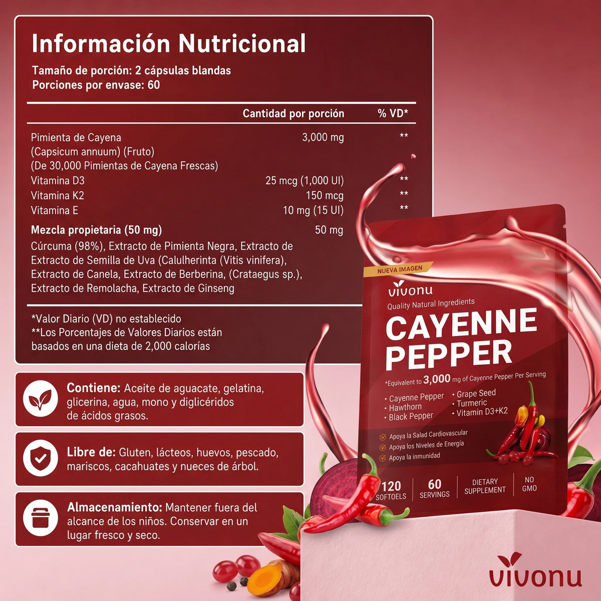 Cayenne Pepper - Una cápsula blanda para tu rutina de cada día.