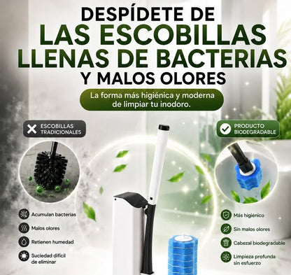 Escobilla para baño mas repuesto - Más higiénica y sin complicaciones