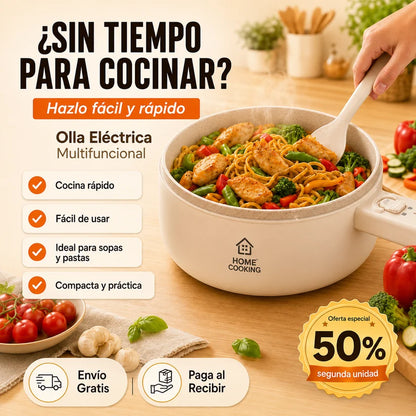 Olla Eléctrica de 1.8 Litros para Cocinar Rápido y Sin Complicaciones - ¡LA SEGUNDA UNIDAD POR $64.000!