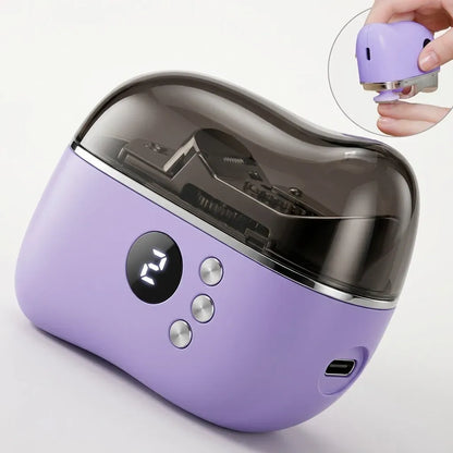 Cortaúñas Eléctrico 2 en 1 Antipellizco con Luz LED | Limado 360° Seguro para Bebés, Niños y Piel Sensible