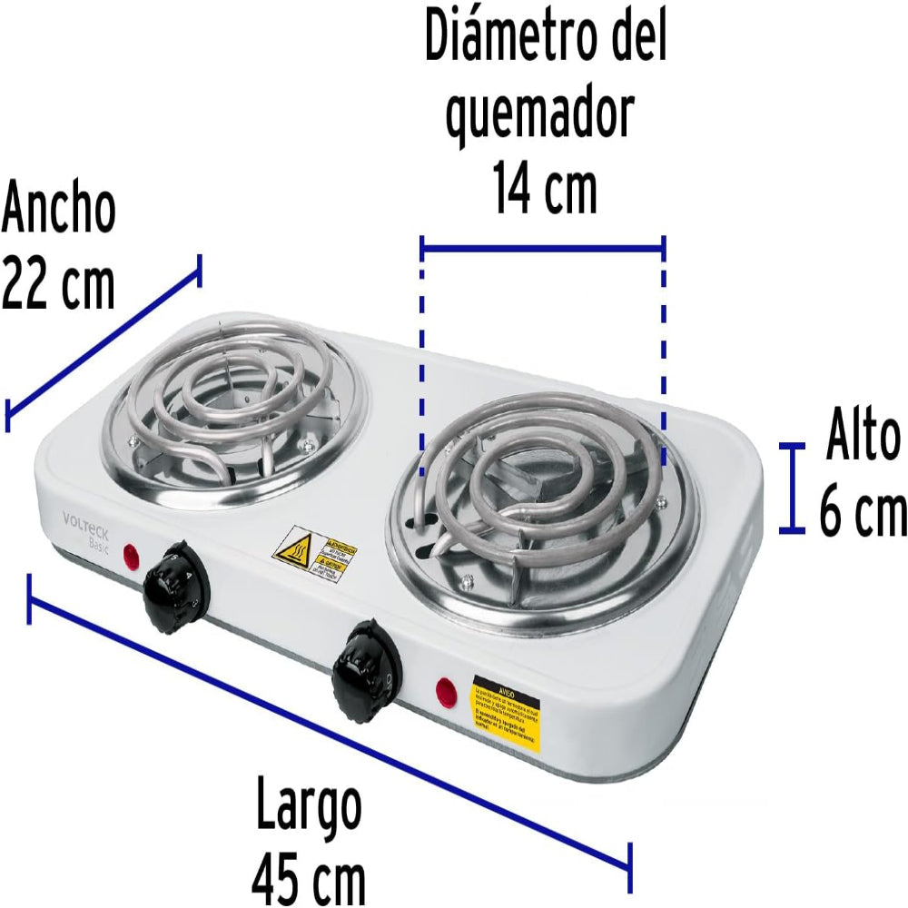 Estufa Eléctrica 2 Puestos Portatil - COCINA EN CUALQUIER LUGAR