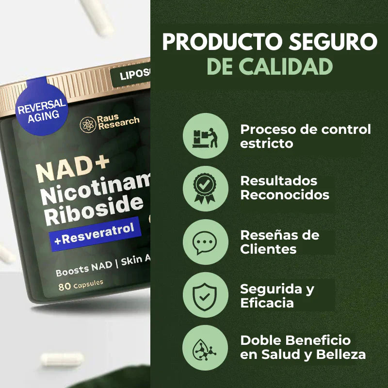 Cuida Tu Cuerpo y Mente: 40% de Descuento en Resveratrol + NAD+ para una Vida Más Larga y Saludable!
