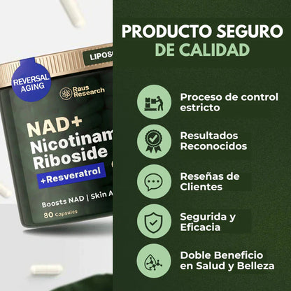 Cuida Tu Cuerpo y Mente: 40% de Descuento en Resveratrol + NAD+ para una Vida Más Larga y Saludable!
